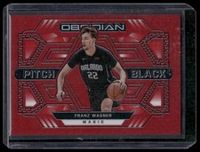 2021-22 Panini Obsidian #5 Franz Wagner Pitch Black Electric Etch Red Flood