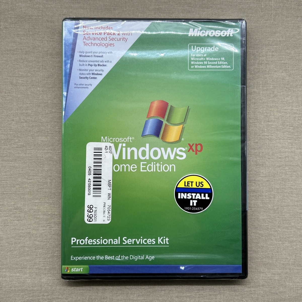 Microsoft Windows XP Home Edition Upgrade Professional Services