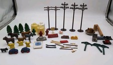 Lot of Lionel Train Model Accessories Parts Pole Barrel Cars Trucks VTG Misc