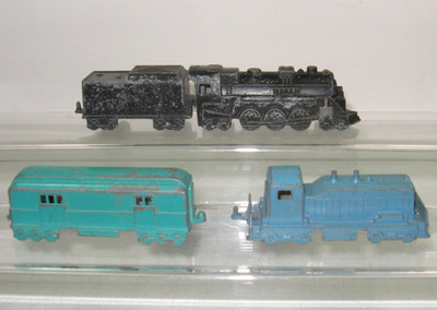 MIDGETOY Diecast Mixed Lot Steam Engine Baggage Car Switcher Diesel 3 1/2''