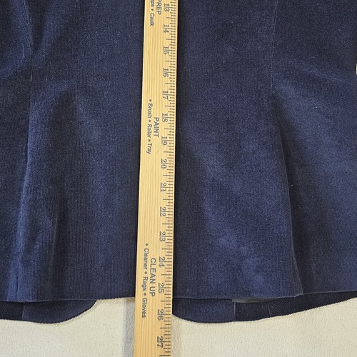 Veste blazer femme Brooks Brothers 346 bleu marine velours côtelé taille 14 coupe stretch - Photo 11/11