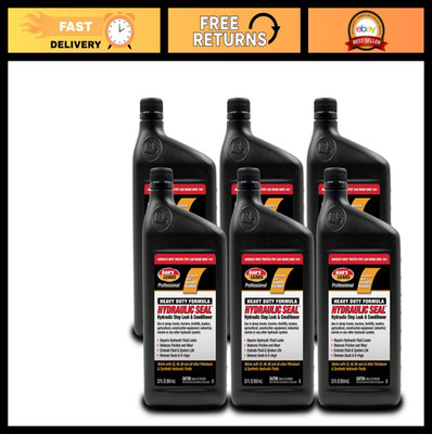 Hydraulic Seal Stop Leak & Conditioner, 32 oz, 6 Pack - Prevents Leaks, Repairs