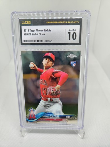 2018 TOPPS CHROME UPDATE #HMT1 SHOHEI OHTANI ROOKIE RC Graded 10 Gem Mint