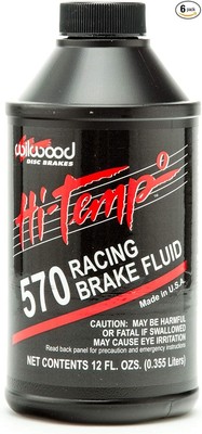 Brake Fluid, DOT 3, Hi-Temp, 570 Degrees Fahrenheit, 12 Fluid oz. Bottle, 2