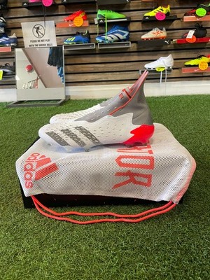 adidas Predator Freak + FG Soccer Cleats US Size 11.5 - white/Gray