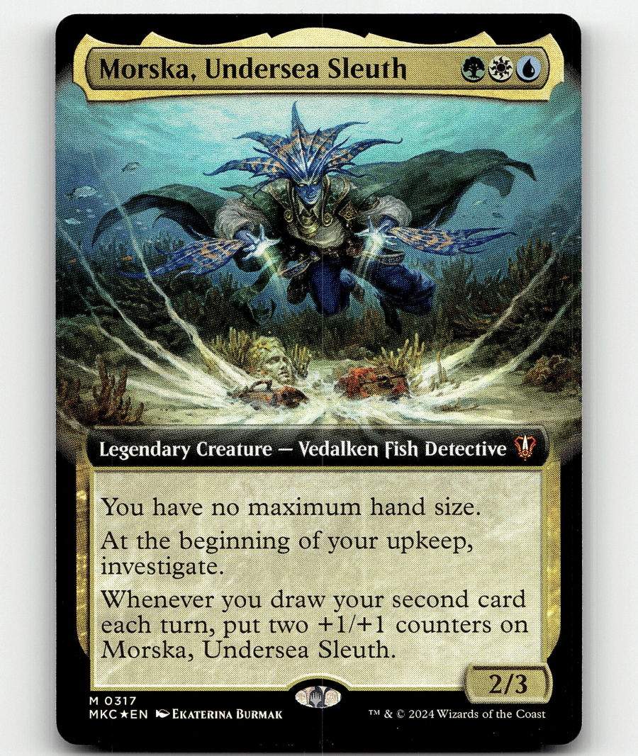 FOIL - MTG Morska, Undersea Sleuth 317 (Extended Art) - Murders at