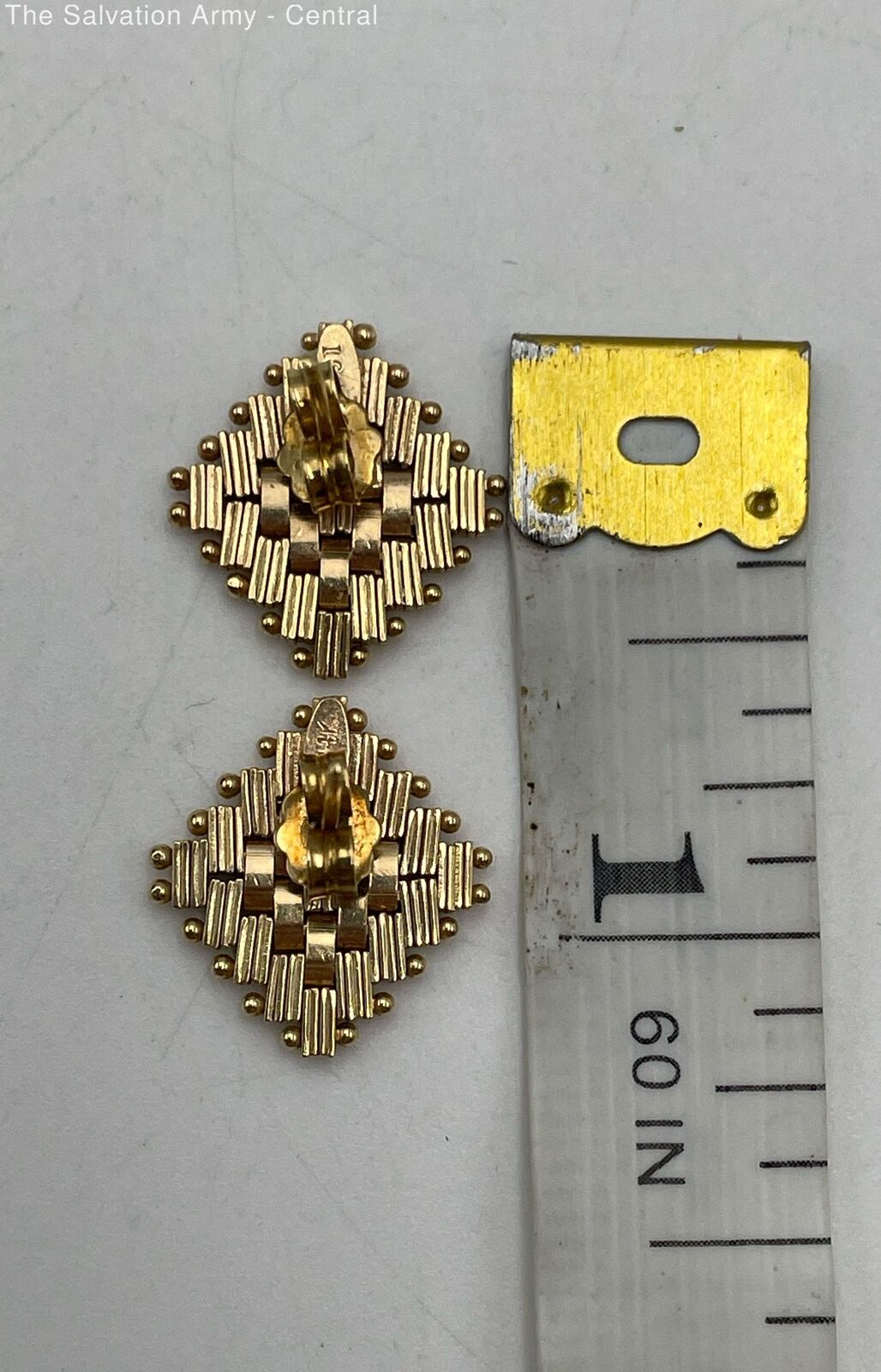 14K Gold Stud Earrings - image 4
