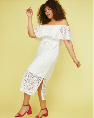Lane Bryant Lace Off The Shoulder Fit Flare Dress 14/16 18/20 22/24 26/28 |  eBay