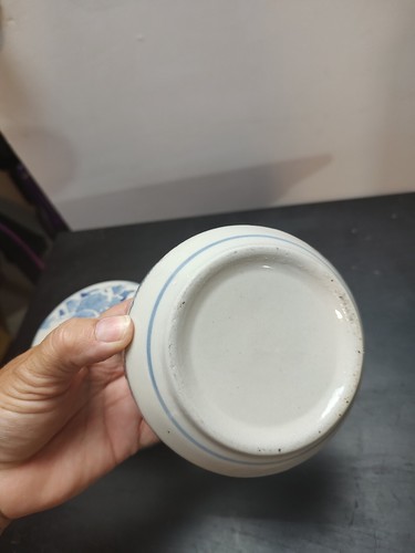 Asian Inspired Ceramic Luminary Ginger Jar Candle Holder/Cover 6" Fairy Light - Picture 10 of 13