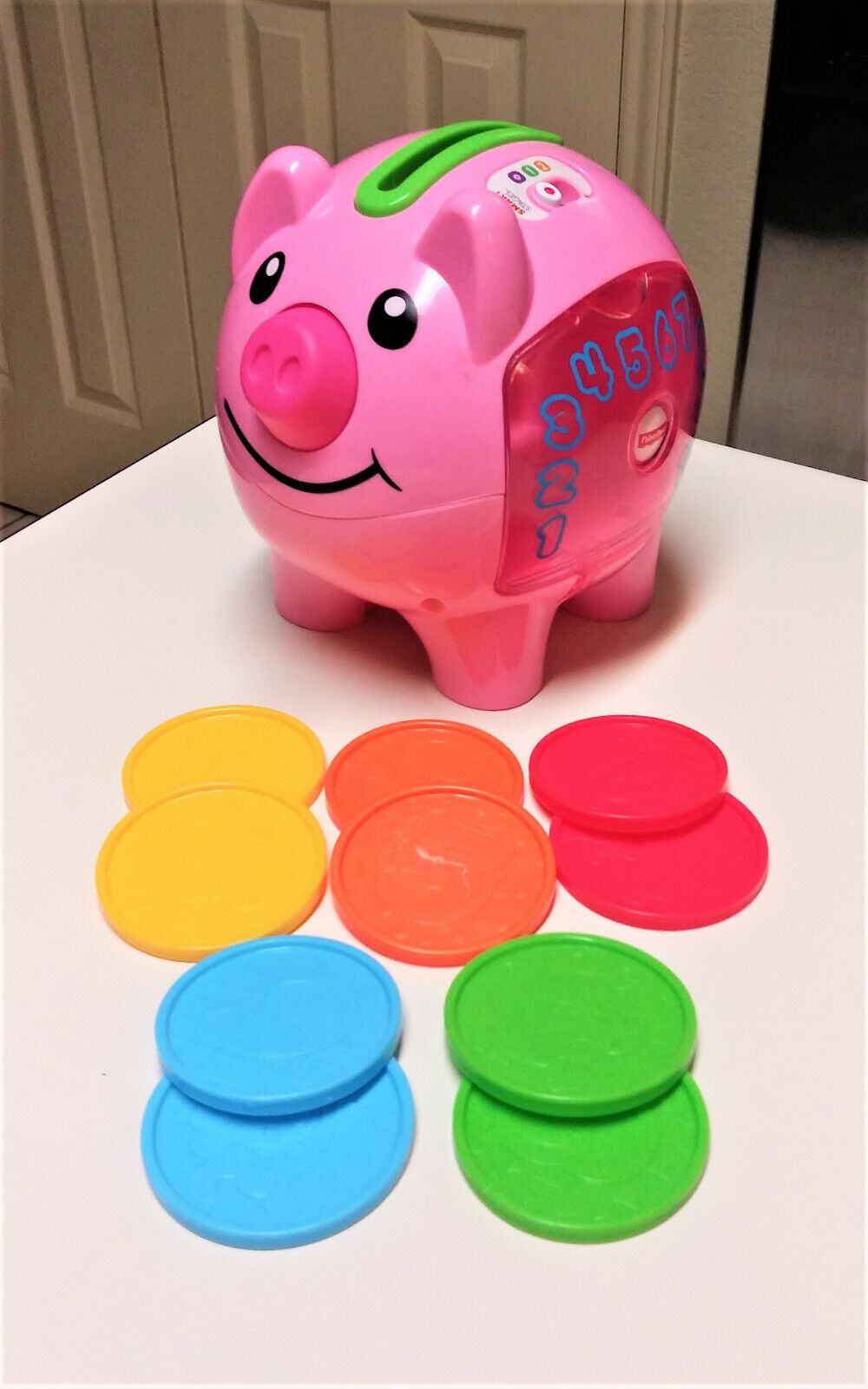 Fisher-Price Laugh & Learn Smart Stages Piggy Bank, Interactive Baby Toy 