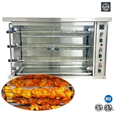 NSF 15 Chicken Rotisserie Oven Commercial Roast Chicken Machine Natural Gas/ LP