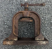 Vintage Bench Mount Press Vice Tool As Is