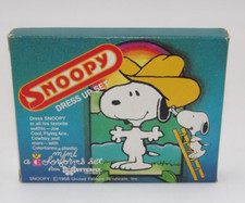Vintage Peanuts Snoopy Dress Up Fun Set By Colorforms 1971 Art