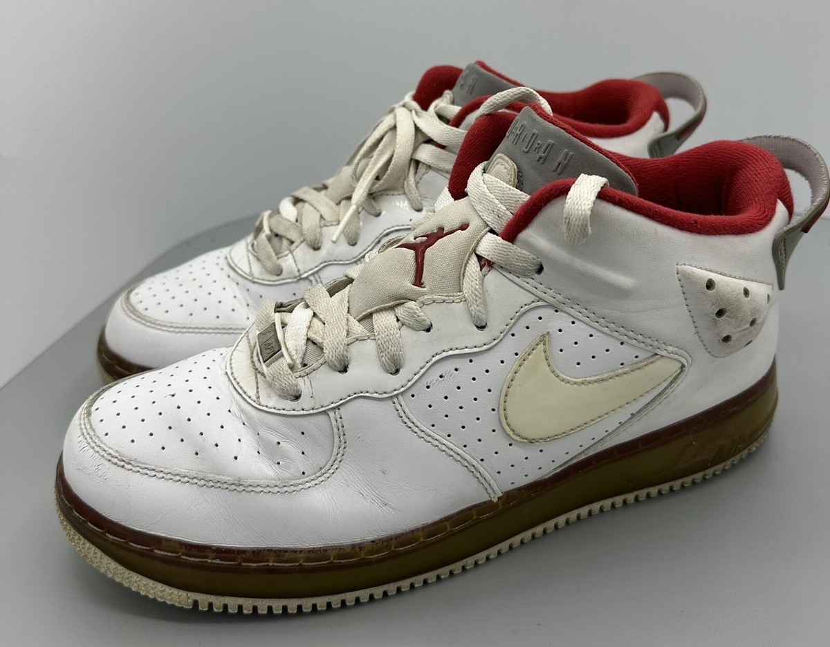 Nike AJF Air Jordan Fusion White Varsity Red Sneakers Men's