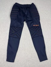 Kelme Soccer Pants Mens L Blue Goalie Goal Keeper Padded Elastic Waist