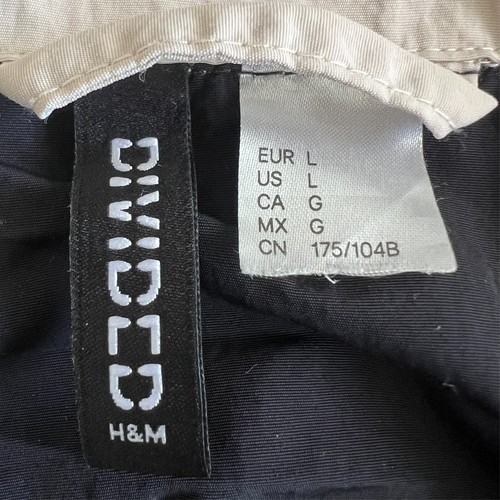 H&M Woman's Retro Nylon Colour Block Jacket Windbreaker 90s Size L - Picture 3 of 4