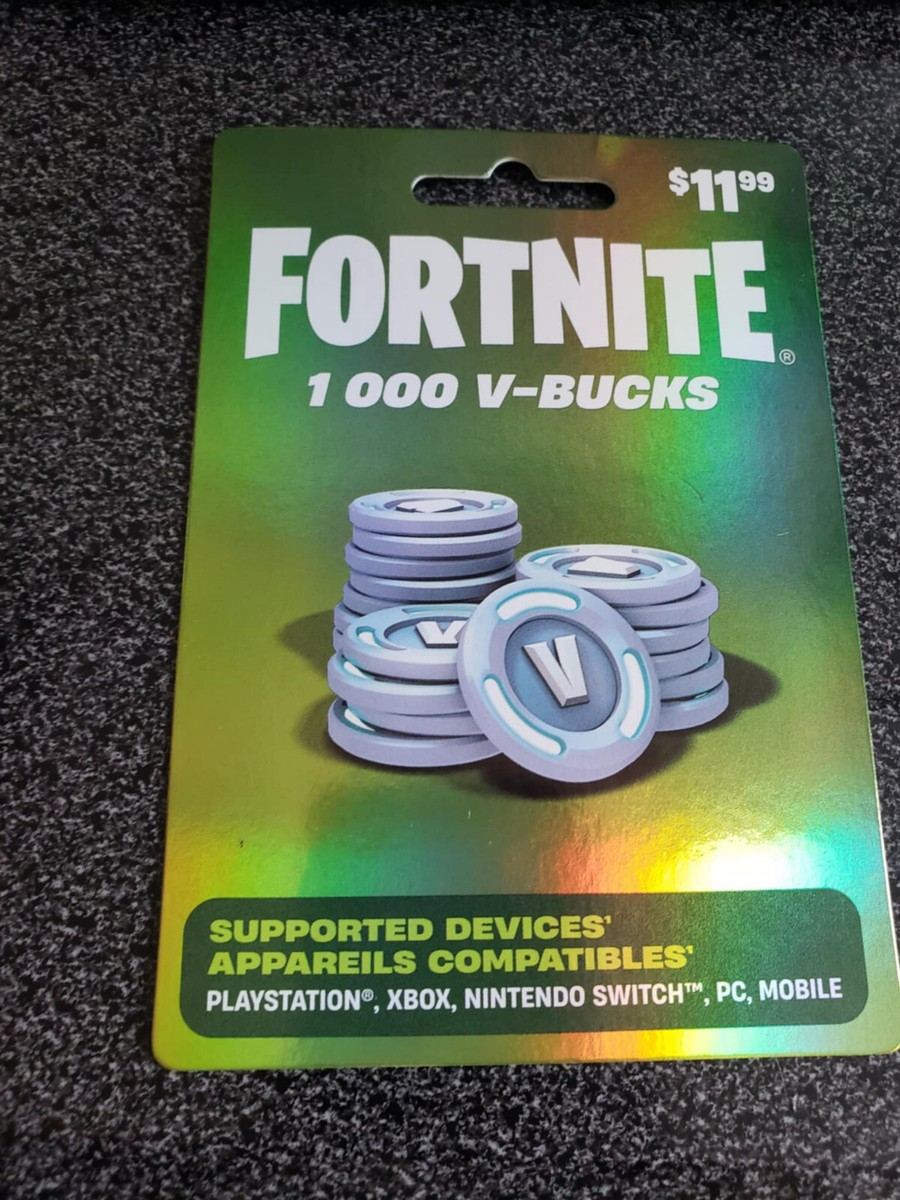 Fortnite 1000 V Bucks Gift Card all devices