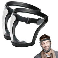 2PCS Anti-fog Full Face Shield Protective Head Cover Safety Mask w/4PCS Filter