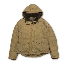 Womens Ralph Lauren Puffer Jacket Medium Beige Polo Jeans Co. Down Fill
