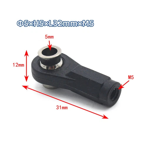 Nylon Link Rod End Ball Joint Ball Head Ball Joint M2~M5 For 1/10 RC Car Boat - Picture 12 of 12