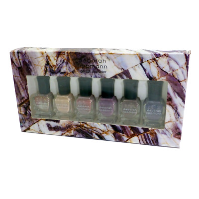 Deborah Lippmann Gel Lab Pro Color Nail Polish with Contour Brush Set of 6 New