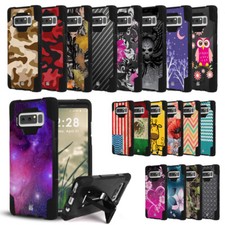 Rugged Dual Layered Case w/Kickstand Cover for Samsung Galaxy Note 8