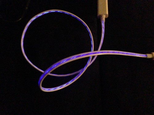 3Ft USB iPhone X/8/7/6s/6 Visible Data Sync Flowing LED Light up Charger Cable - Picture 8 of 31