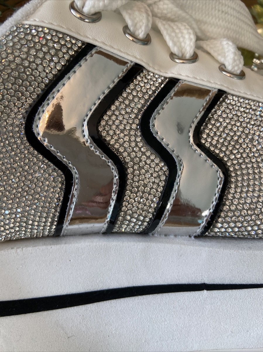 Dollskill BRATZ Iridescent Rhinestone Platform Sneaker White Dollskill BRATZ Iridescent Rhinestone Platform Sneaker White