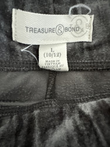 Nordstrom Treasure & Bond Girls Comfy Size L (10/12) Black Raven Flare Out Pants - Picture 4 of 4