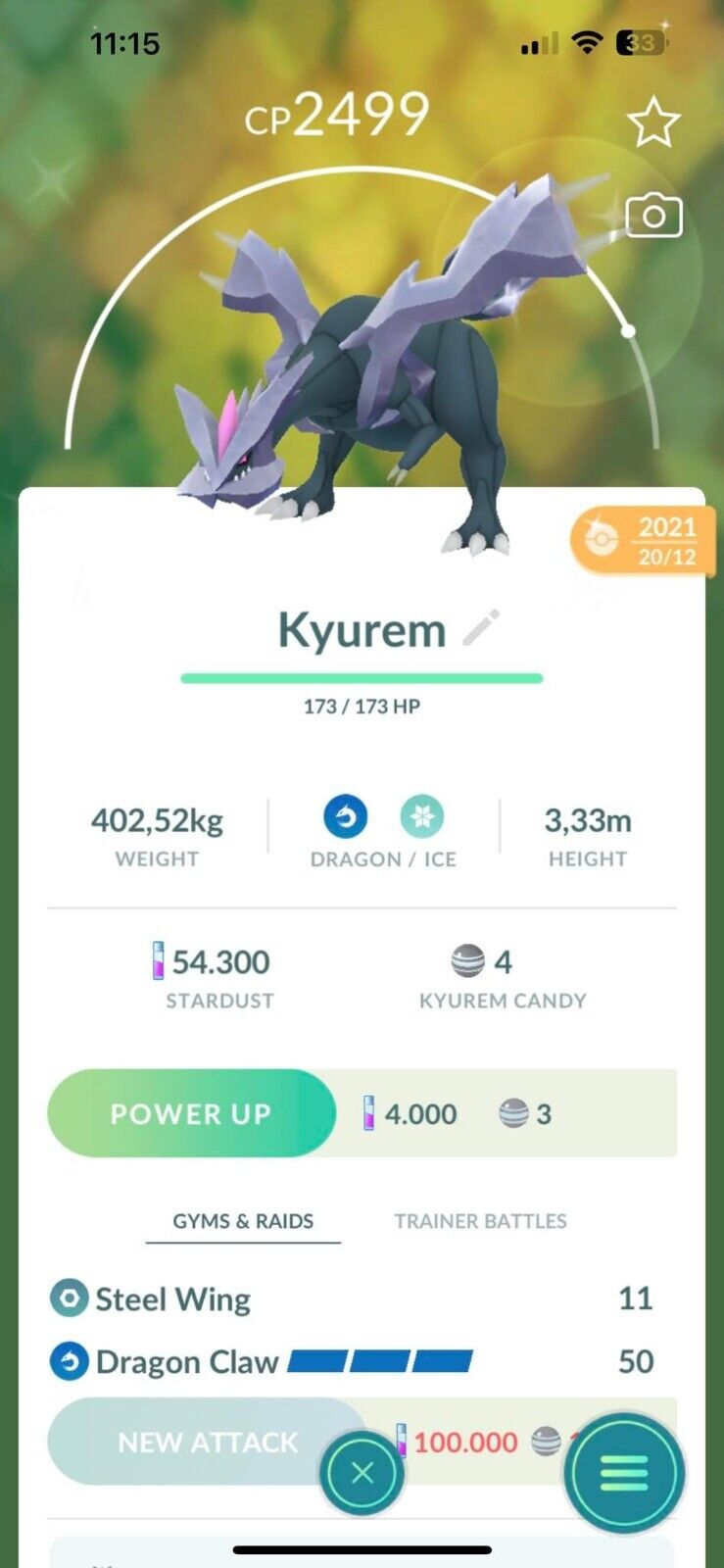 Pokémon Go - Shiny Raikou - Mini P T C - 80.000 Stardust