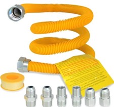 Gas Connector Kit Gas Hose Gas Line For Gas Water Heater Stove Dryer 48 Inch Sta