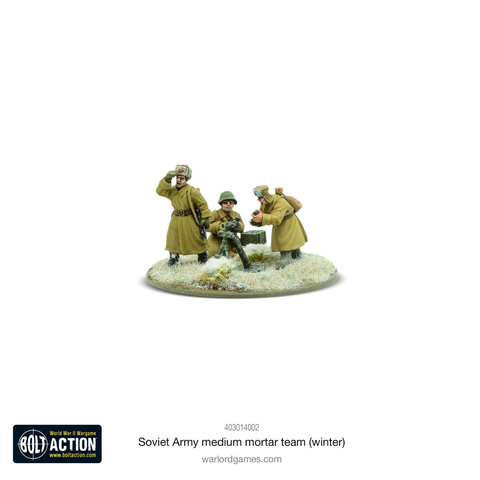 Bolt Action - Soviet 82mm medium mortar team (Winter) - Warlord Games