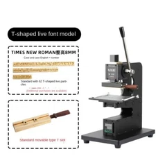 Hot Stamping Machine Heat Press Leather Wood Custom Logo Embossing Small