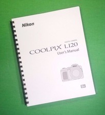 Owners Manual for Nikon L120 Coolpix Camera 164 Pages W/Clear Covers