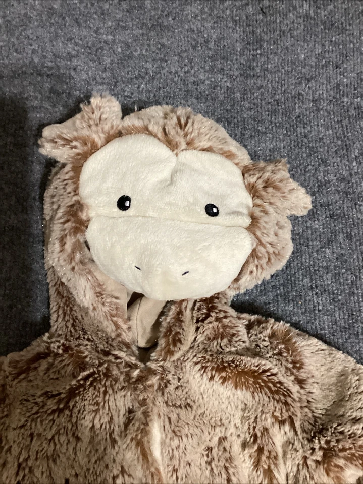 Pottery Barn Kids Monkey Costume Size 6 12 Months Snap Closure Snap Halloween - Image 2 of 4