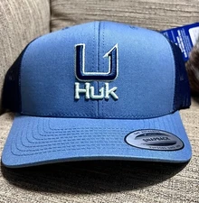 Huk Performance Blue Fishing Hat Cap Trucker NWT MSRP $30.00! I Ship Daily!