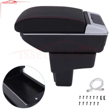 Fits 2011-2015 Nissan Juke SUV 1.6L Center Console Armrest Box Black Storage