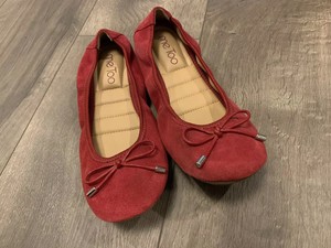 red ballet pumps size 6