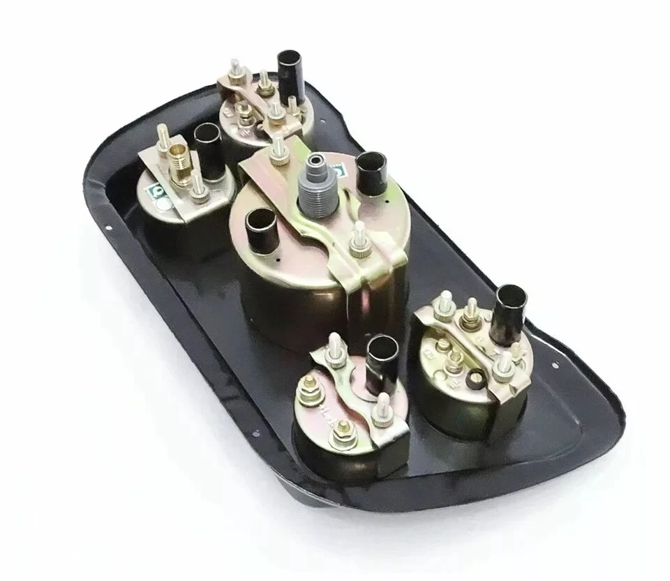 Panel Dash Gauge Instrument Cluster + Black Mounting Plate For Willys CJ - Imagem 3 de 4