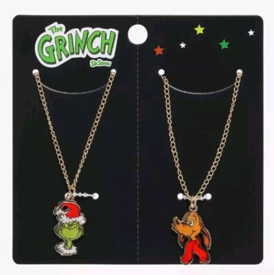 Dr. Seuss How The Grinch Stole Christmas Grinch & Max Best Friend Necklace Set