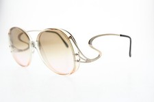 Avant Garde by Luxottica 1335 Gold Metal Clear Oversized Sunglasses Brown/Rose