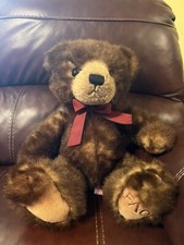 Vintage FAO Schwarz Teddy Bear 26 Inch Dark Brown