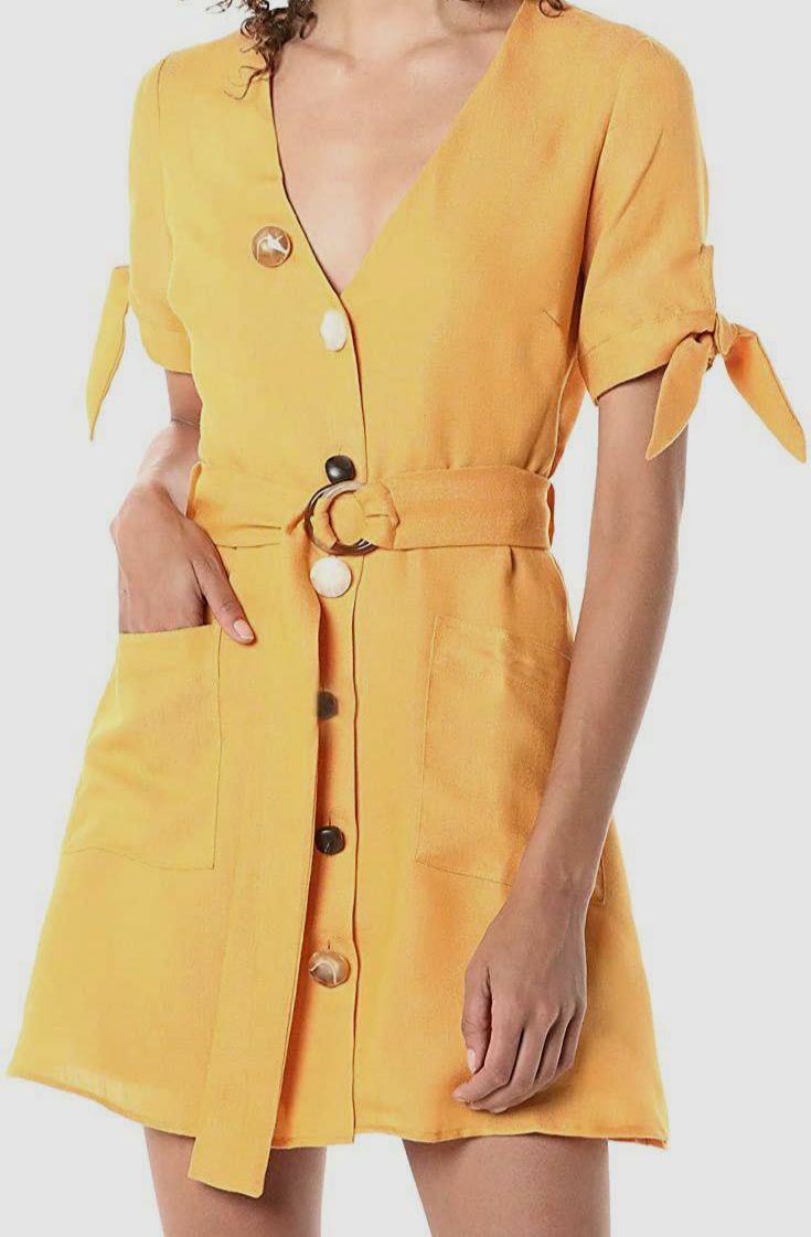 moon river orange dress Moon River Plunging Neckline Midi Dress Sunset