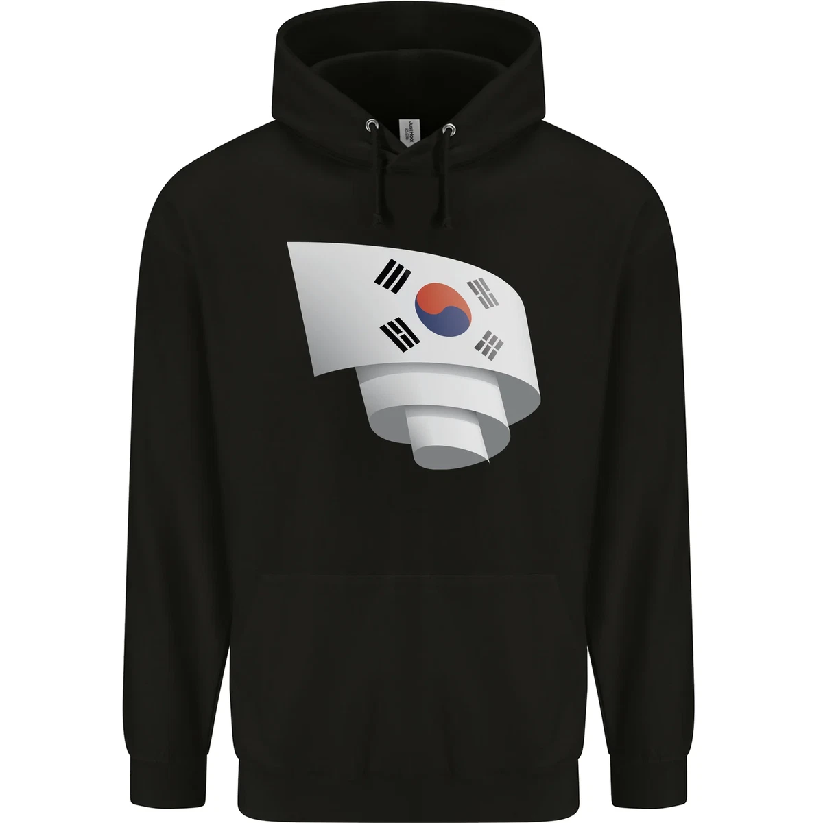 Curled South Korea Flag Korean Day Football Mens 80 Cotton Hoodie