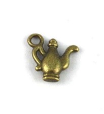 50pcs Antiqued bronze Metal teapot Charms