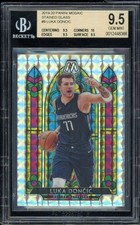 Luka Doncic Card 2019-20 Panini Mosaic Stained Glass #9 BGS 9.5