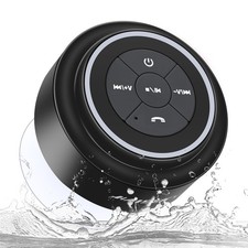 Bluetooth Shower Speakers, Portable Wireless Speaker with Suction Cup, IP67 W...