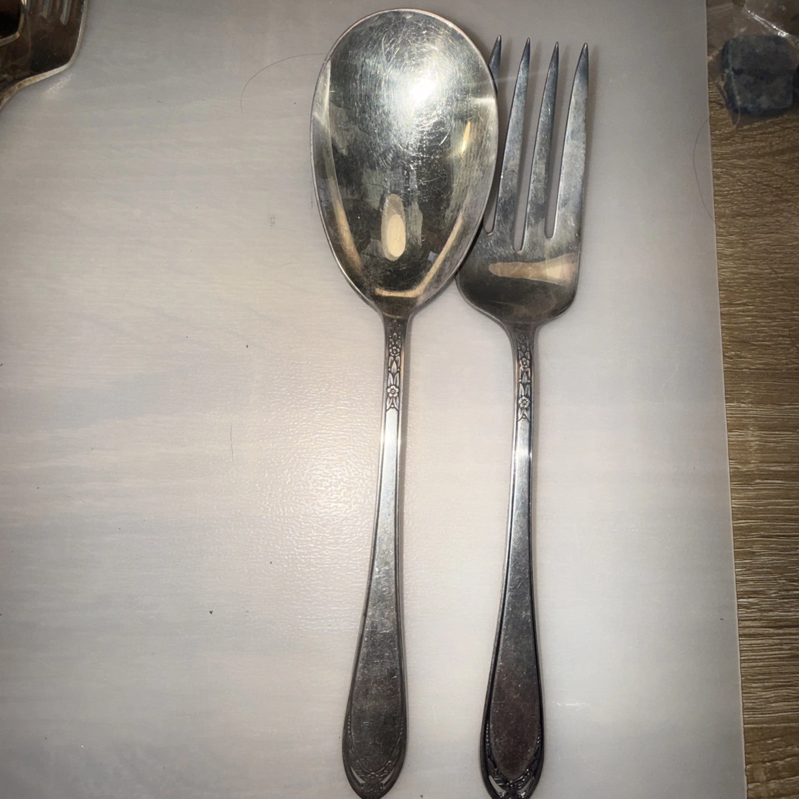 LOVELACE 1936 SERVING SPOON And FORK BY 1847 ROGERS BROS SET