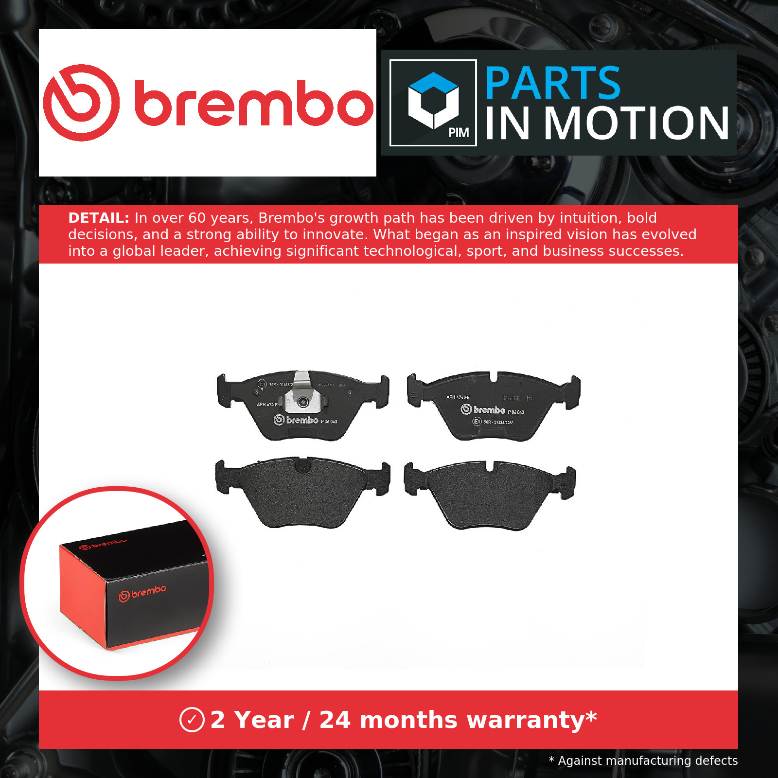✅Fits BREMBO KLOCKI SZCZEKI CYLINDERKI P 06 043 BRAKE PADS FRONT ⭐UK Seller⭐ - Image 13