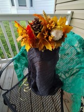 Autumn Leaves Pine Cone Pumpkin Tiara